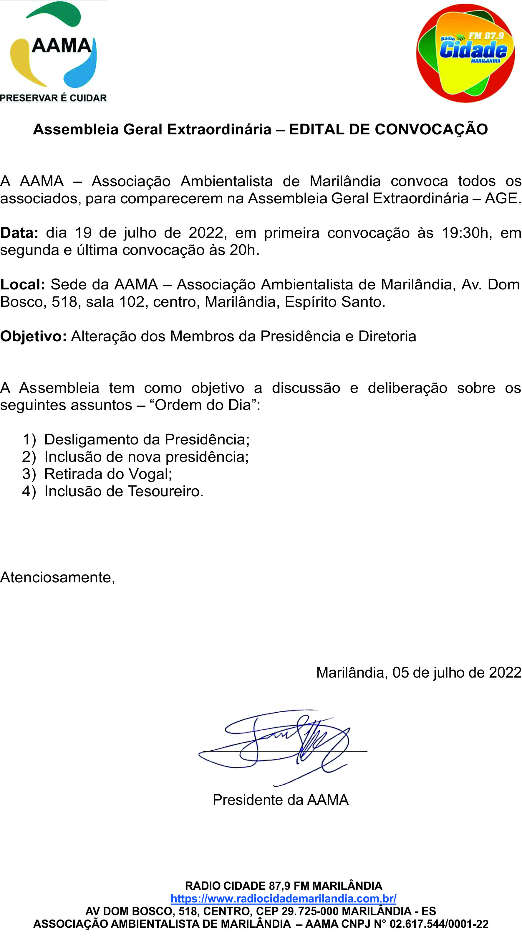 ASSEMBLÉIA GERAL EXTRAORDINÁRIA AAMA 02