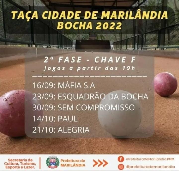 TAÇA CIDADE DE MARILÂNDIA BOCHA 2022